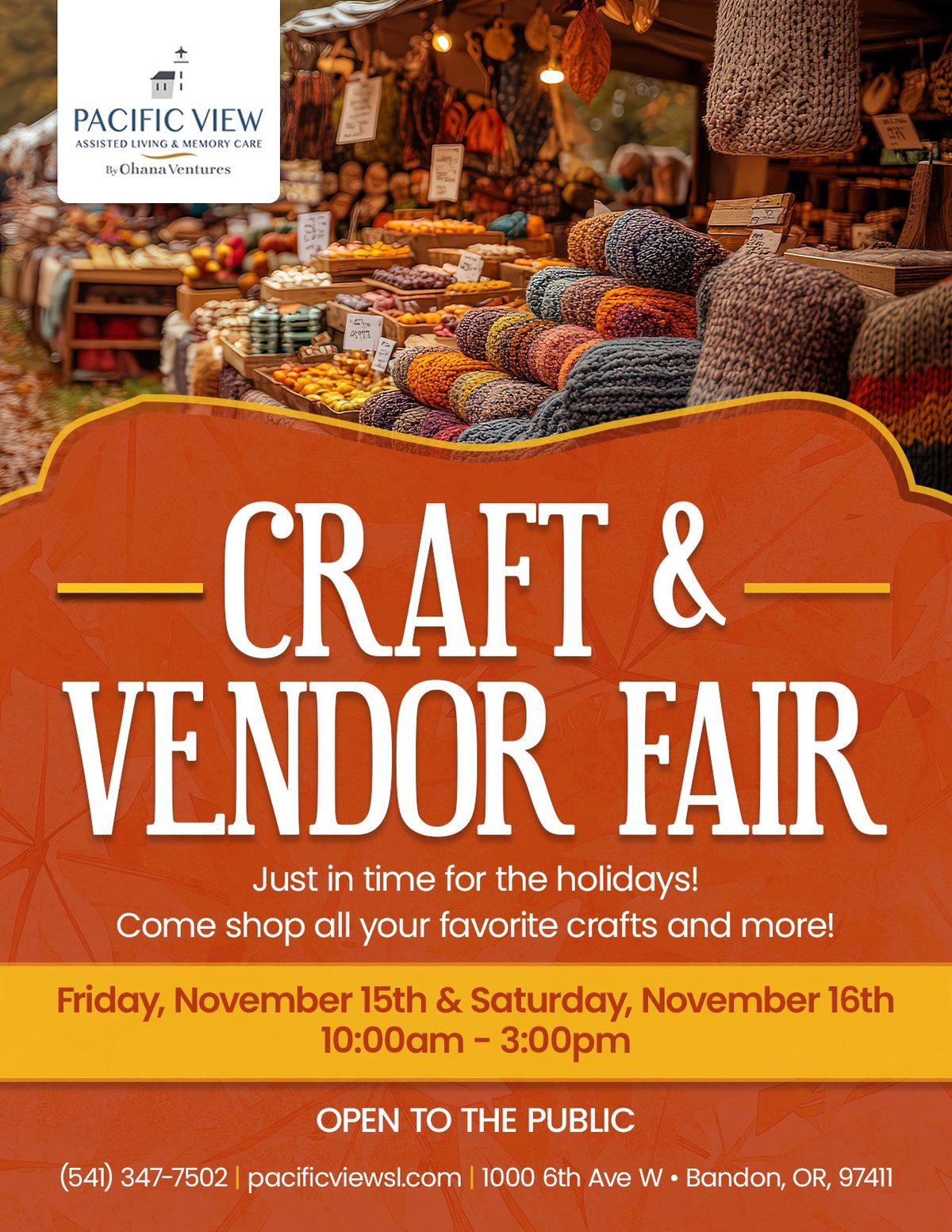 Pacific Views Annual Craft and Vendor Fair  