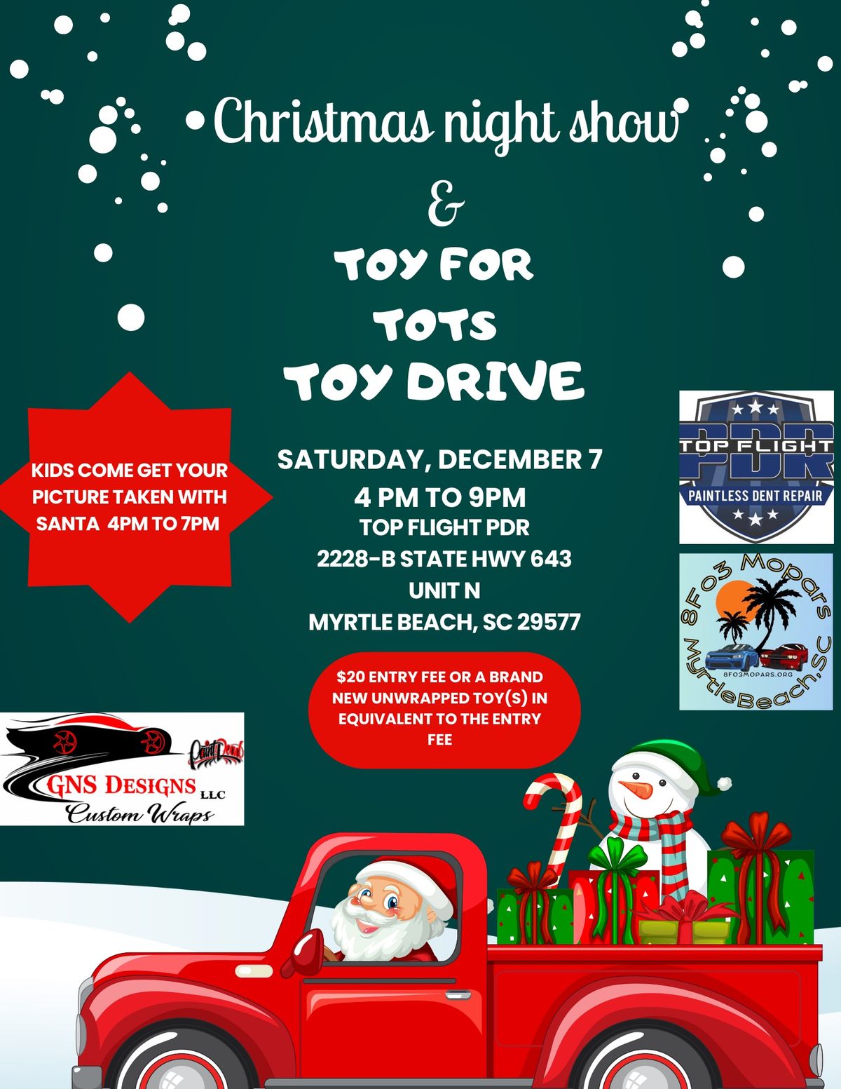 Toys for Tots car light show