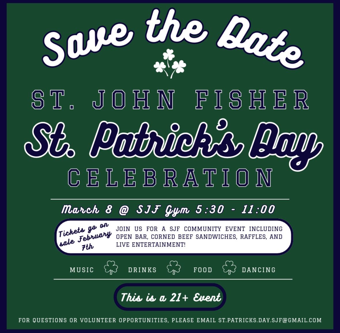 SJF St. Patrick\u2019s Day Celebration