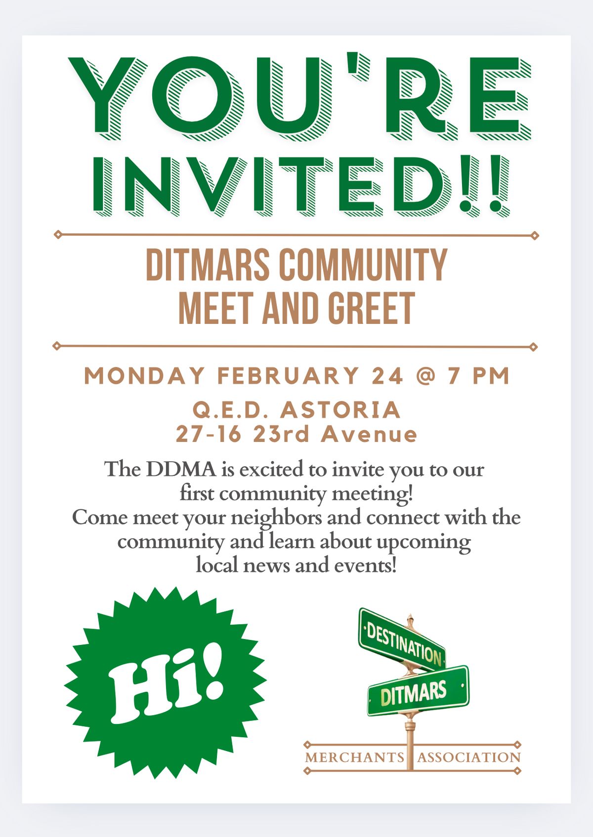 Ditmars Community Meet & Greet