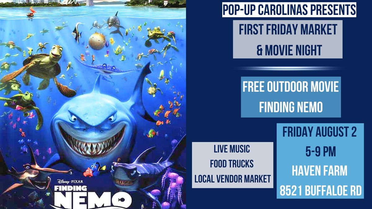 FREE Tickets! First Friday Market & Movie Night - Finding Nemo