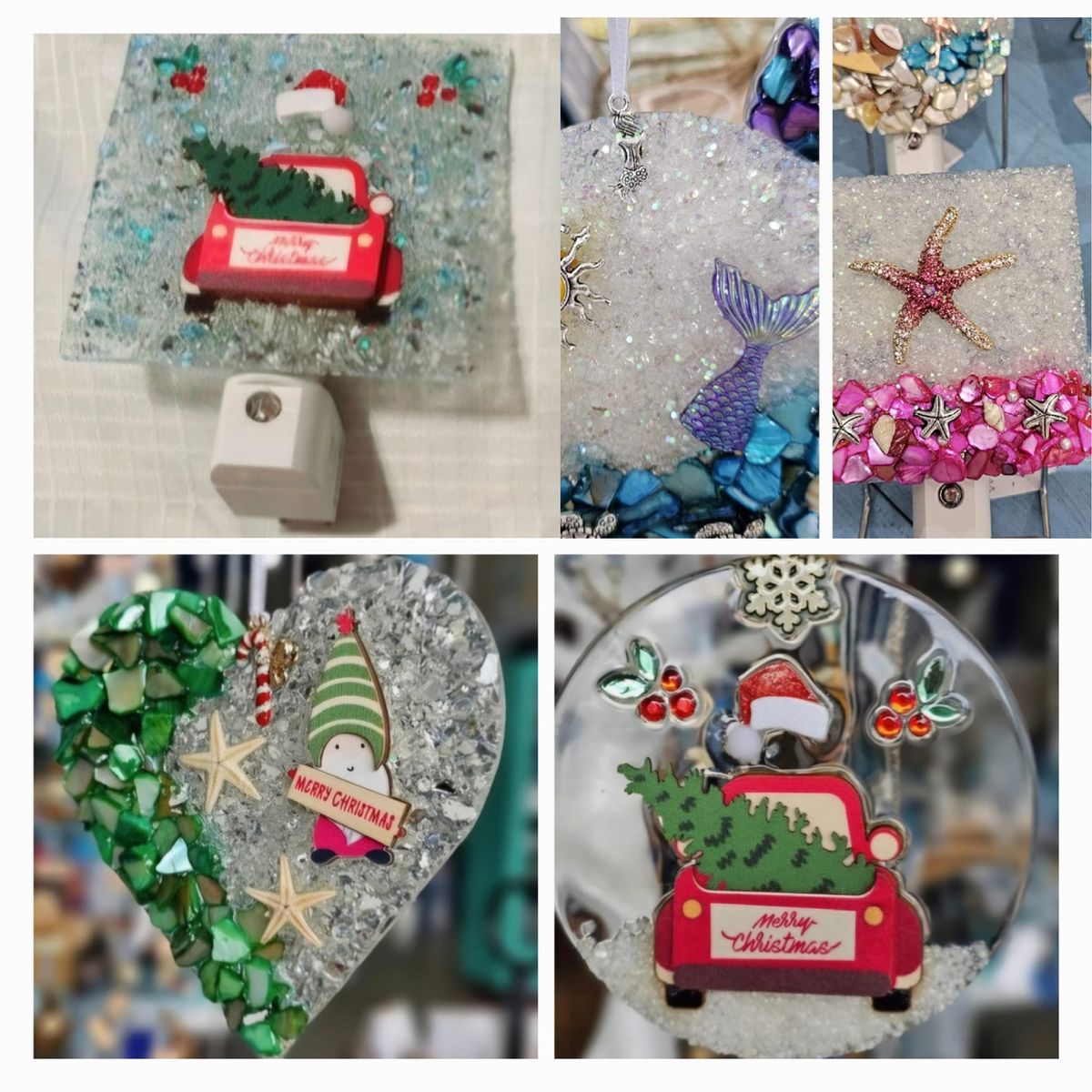 Mixed Media Night Light  or Suncatcher Class