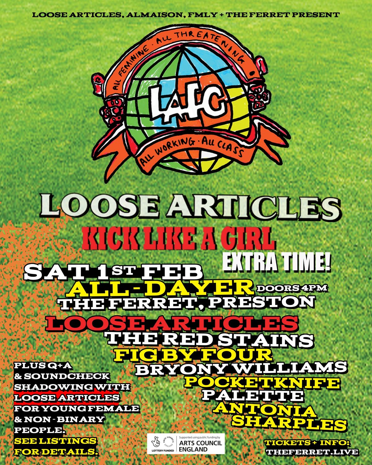 Loose Articles: Kick Like A Girl EXTRA TIME! All-Dayer ft The Red Stains, Fig by Four, Pocketknife +