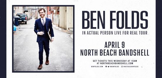 Ben Folds IN ACTUAL PERSON LIVE FOR REAL TOUR -- [4.9.22 Miami Beach]