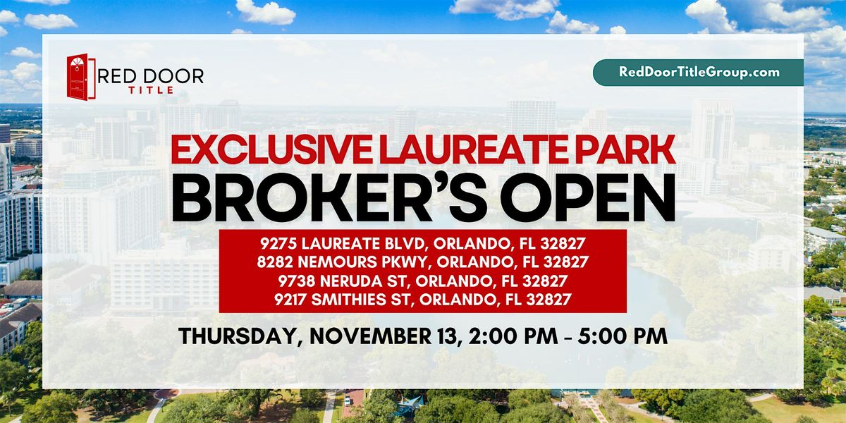 Exclusive Laureate Park Broker's Open