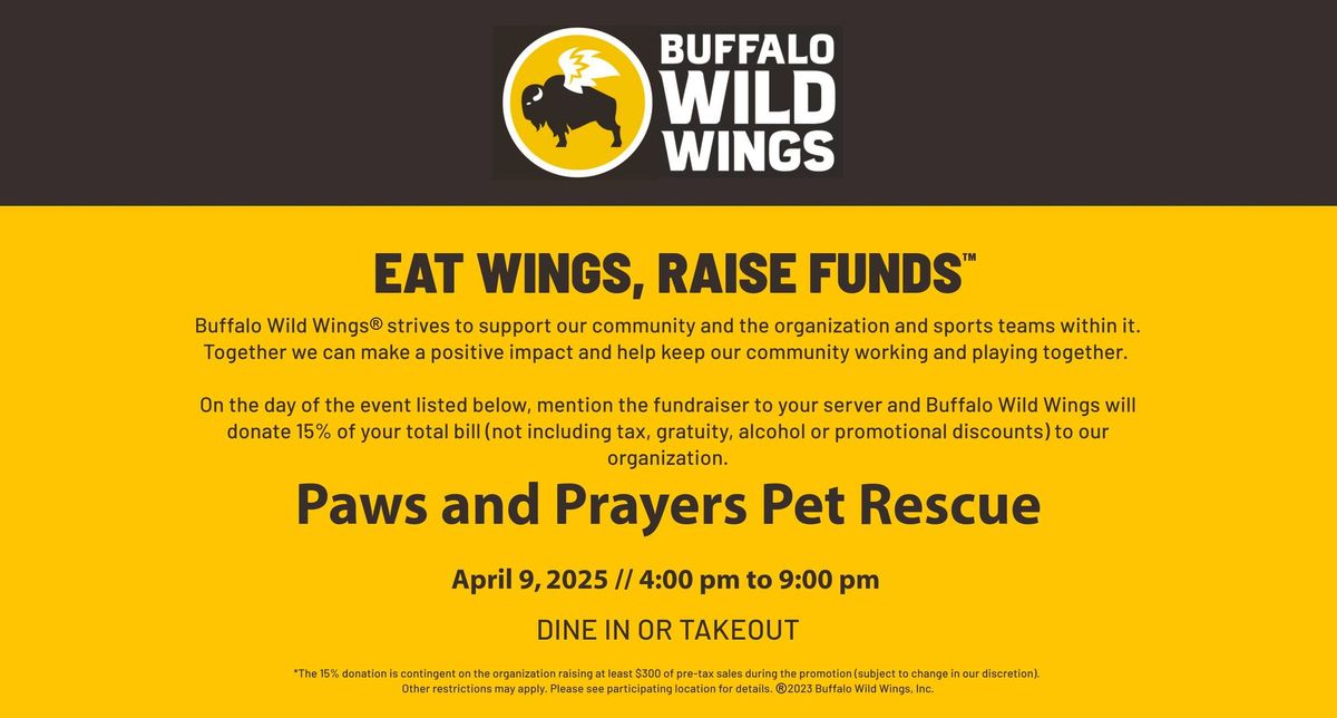 Buffalo Wild Wings Fundraiser 