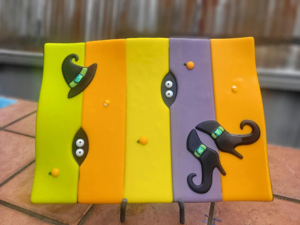 Halloween Ghouls Fused Glass Tray