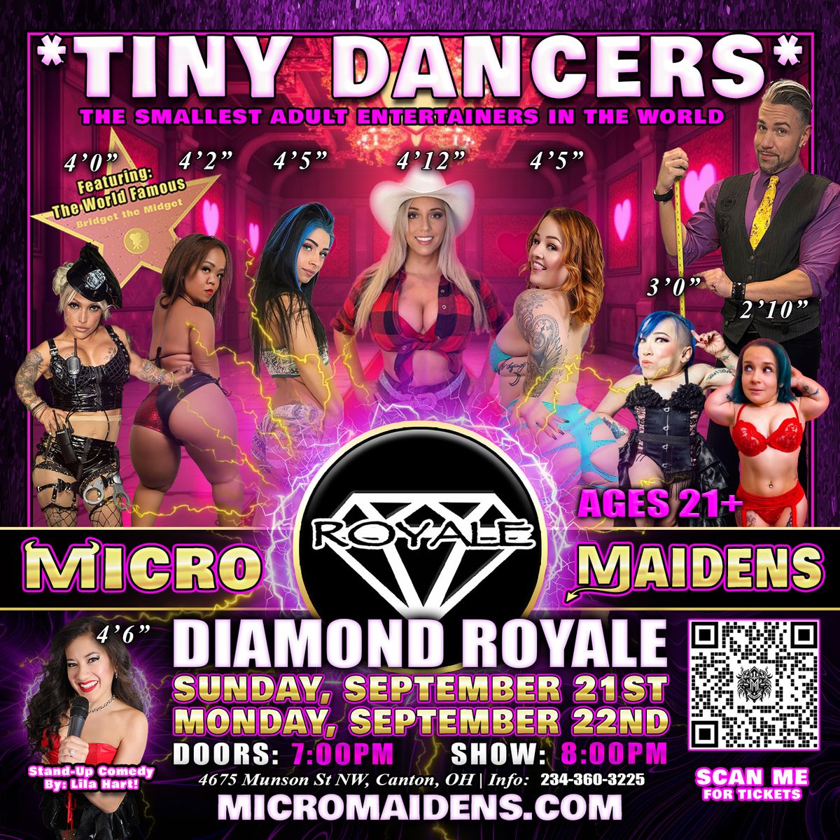 Canton, OH - Micro Maidens: Dwarf Dancers @ Diamond Royale "Life is too short to miss this!"