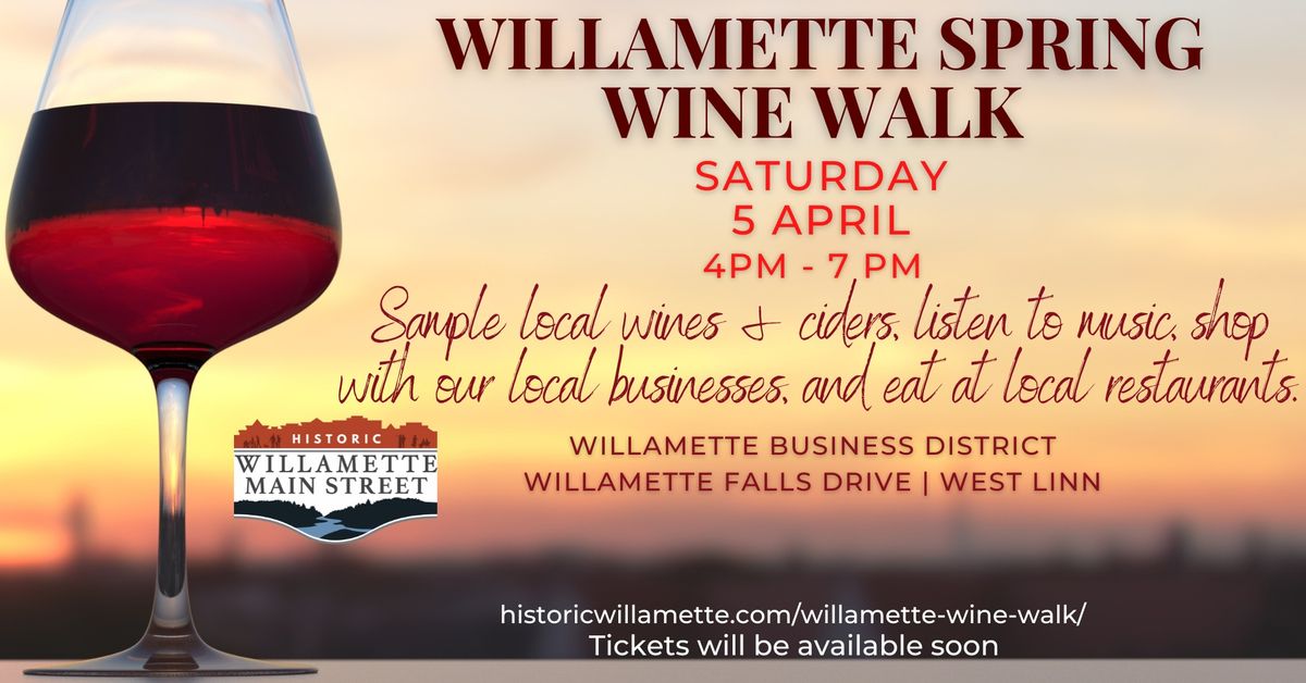 2025 Willamette Spring Wine Walk