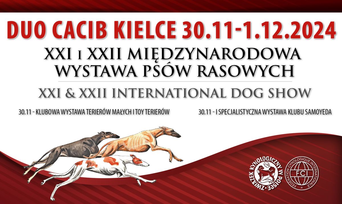 DUO CACIB Kielce + Small Terriers and Toy Terriers Club Show + Samoyed Specialty Show