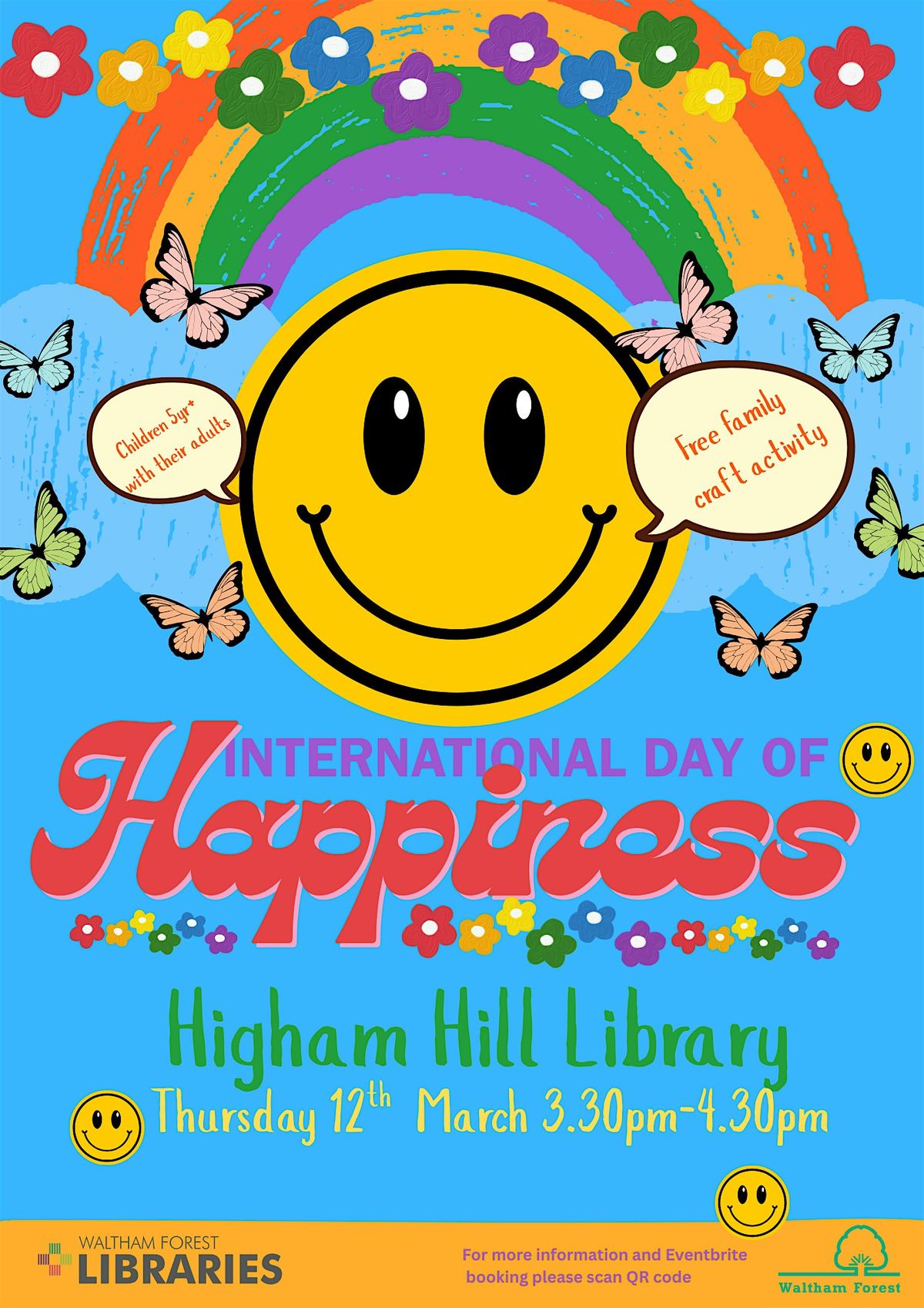 Higham Library International Day of Happiness Kids Craft@ Higham Hill Library, Higham ...