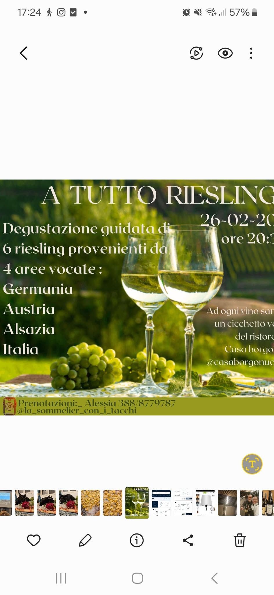 degustazione riesling Bologna 