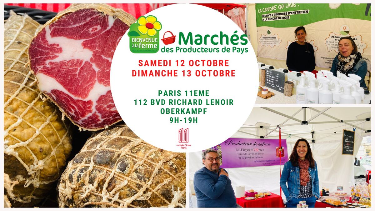 March\u00e9s des producteurs de pays Paris 11eme octobre