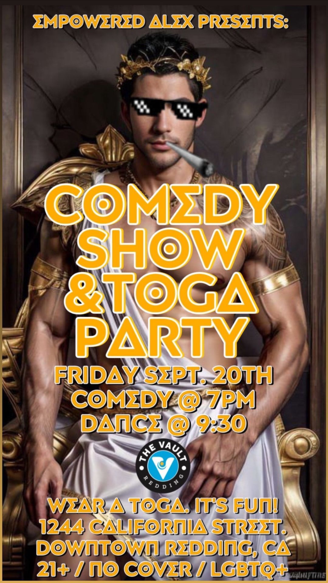 Empowered Alex's Toga Party and Comedy Show