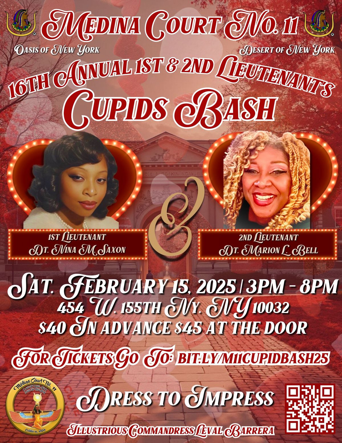 Medina Court No. 11\u2019s 16th Annual 1st and 2nd Lieutenants Cupid Bash