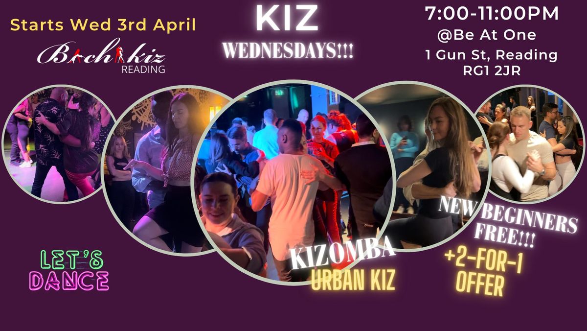 BachakizReading Kizomba\/Urban Kiz Dance Class (Afro-Latin Classes) Wednesdays @Be-At-One Bar Reading