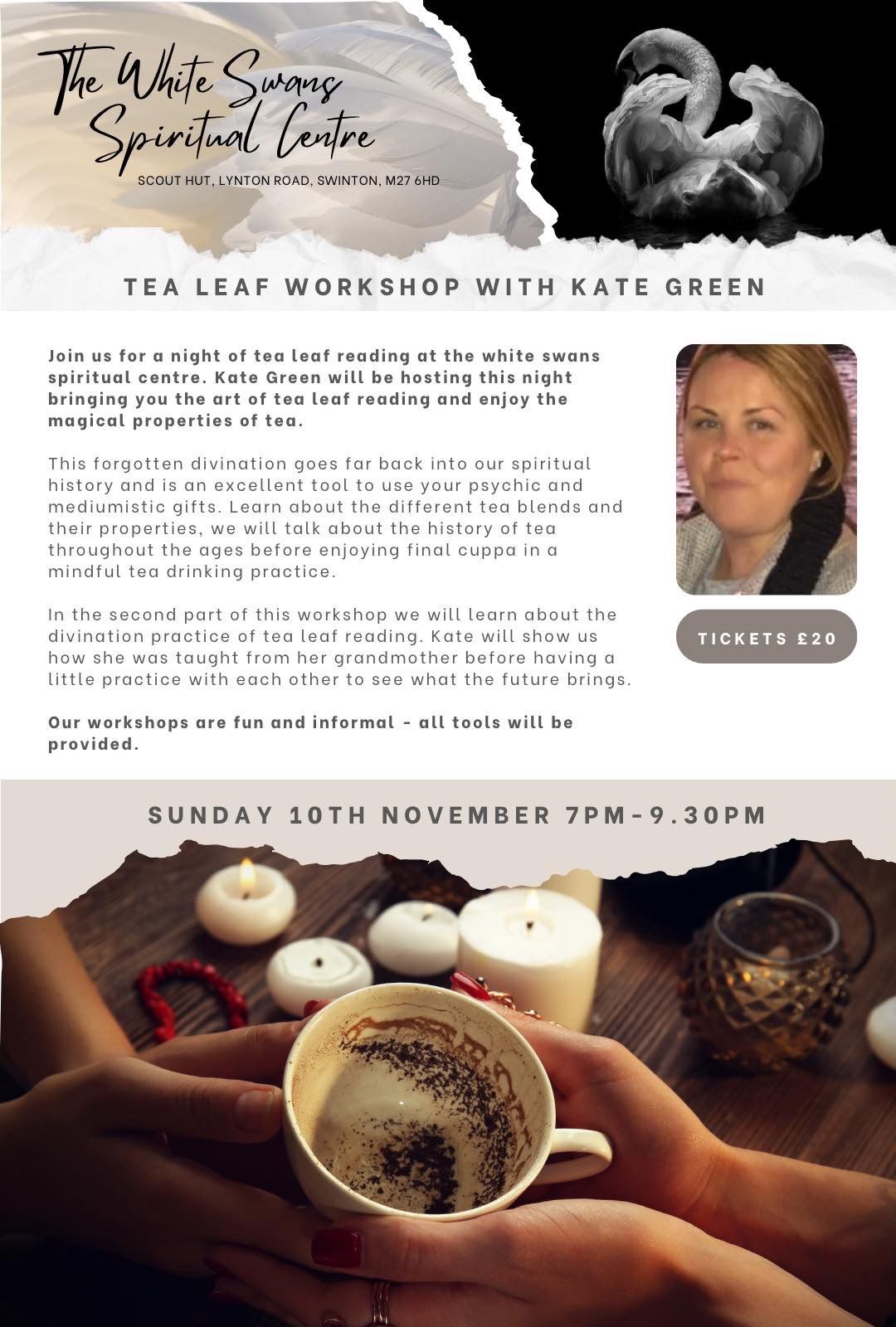 Tea leaf worship with Kate Green 