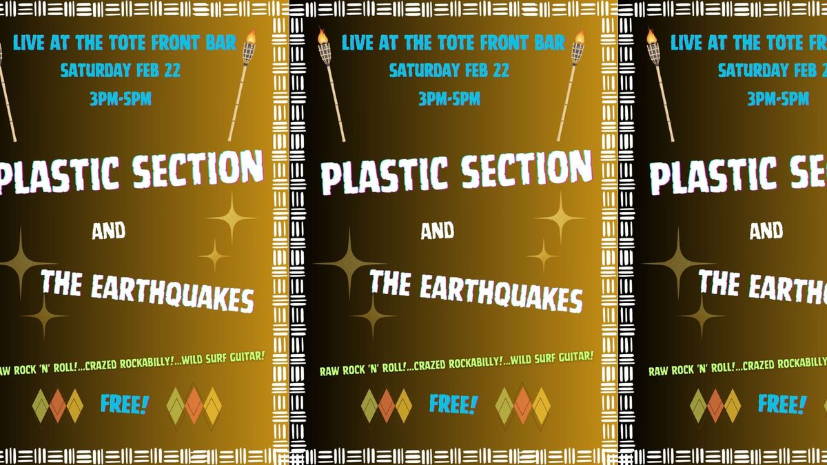 Plastic Section and The Earthquakes live at The Tote Front Bar!