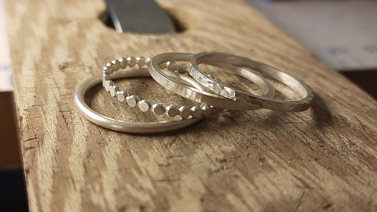 Silver stacking rings workshop \u00a340