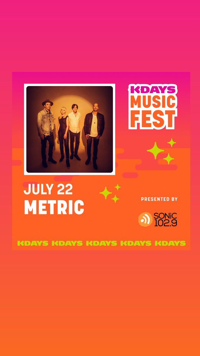 KDAYS Music Fest - Metric