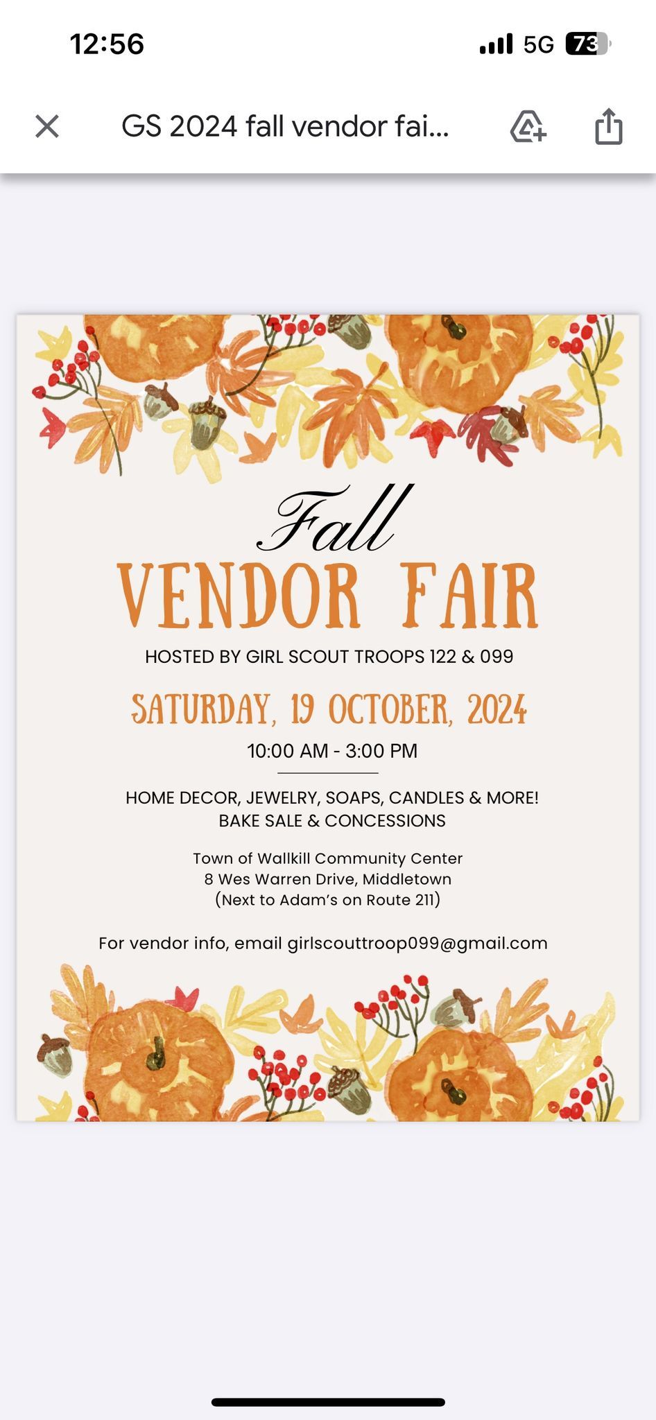 FALL VENDOR FAIR