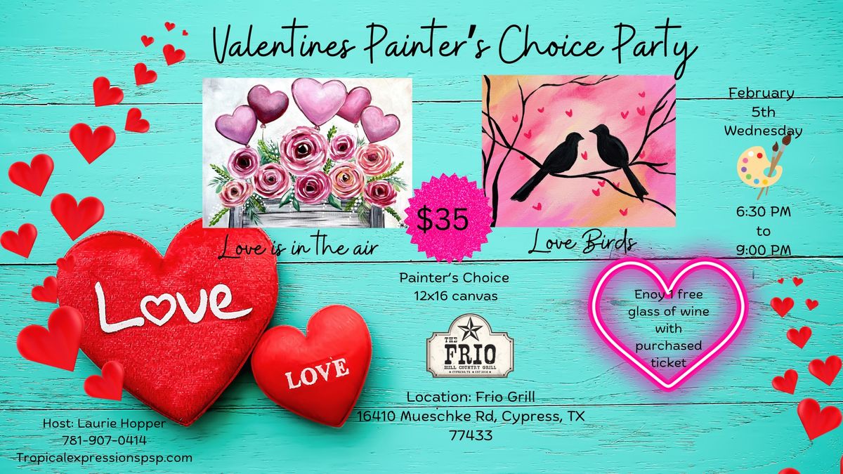 Valentine's Painter's Choice Party At Frio Grill