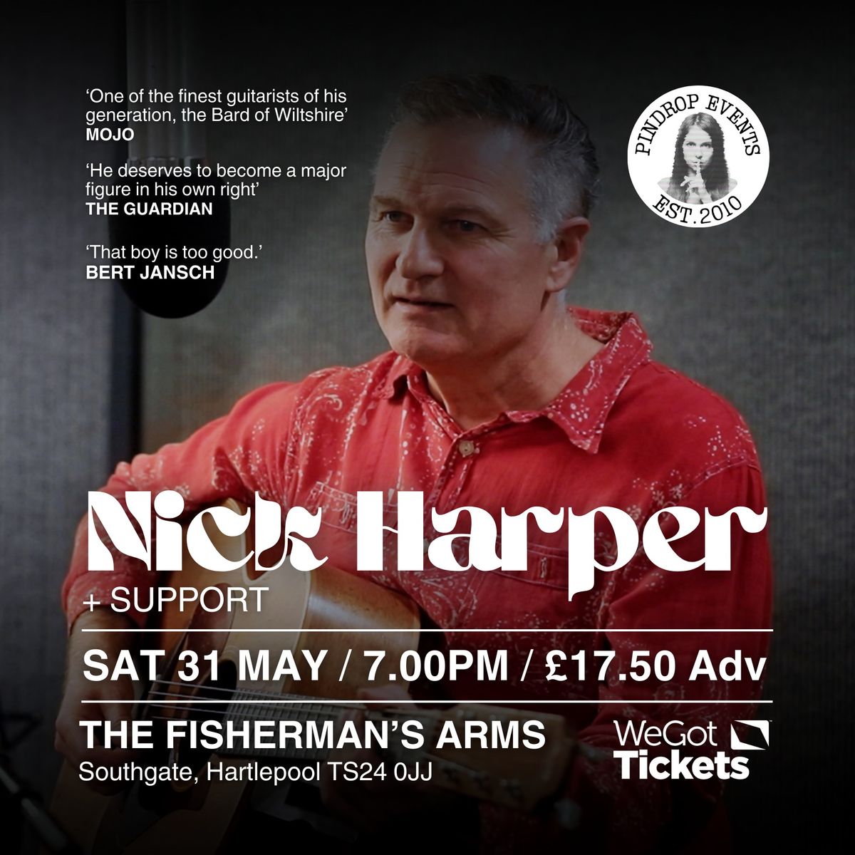 PinDrop present NICK HARPER + Support(s)