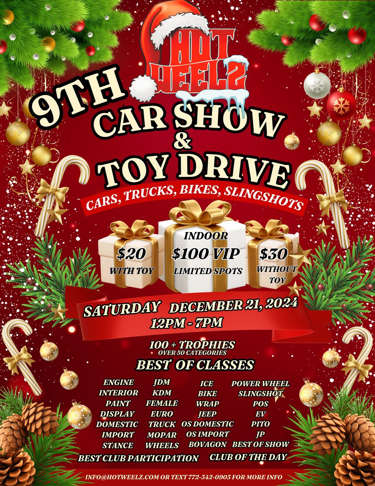 HOT WEELZ 9TH ANNUAL CAR SHOW AND TOY DRIVE 