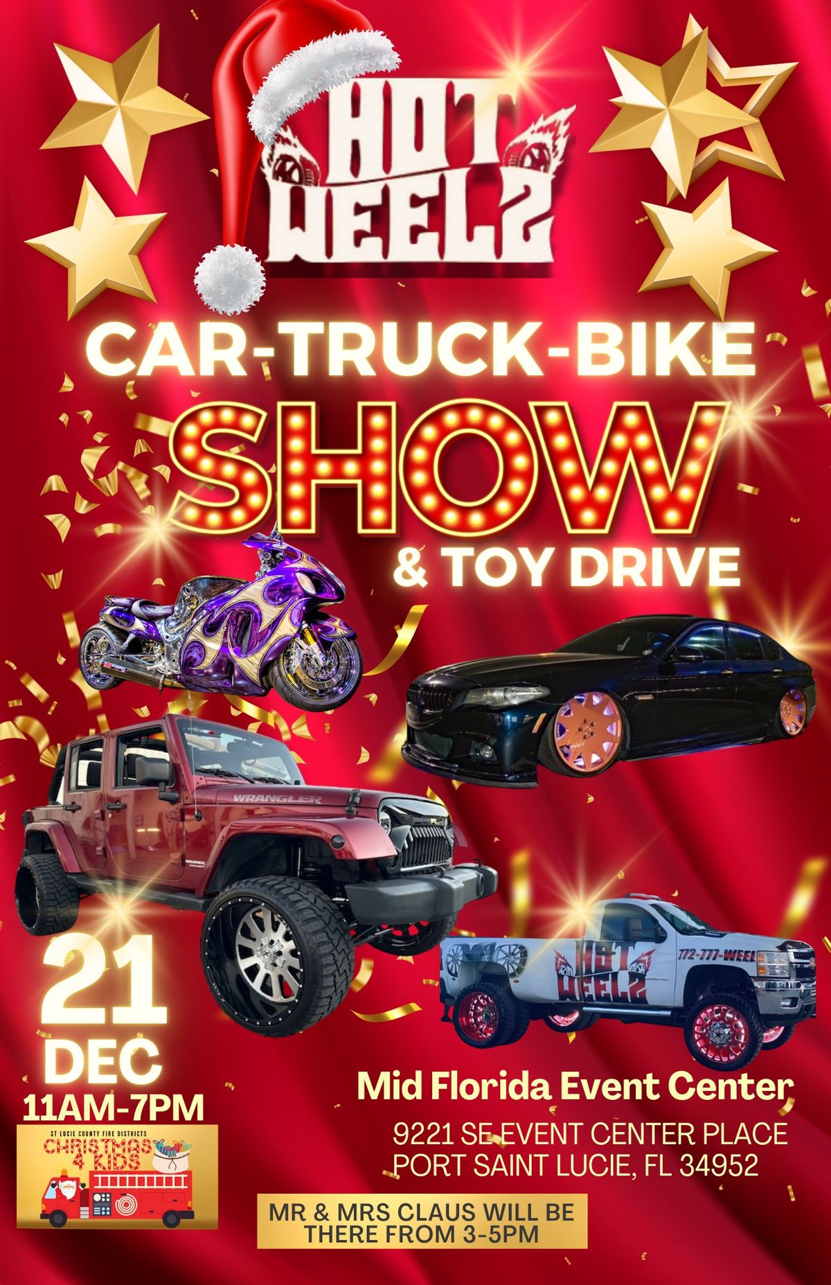 HOT WEELZ 9TH ANNUAL CAR SHOW AND TOY DRIVE 