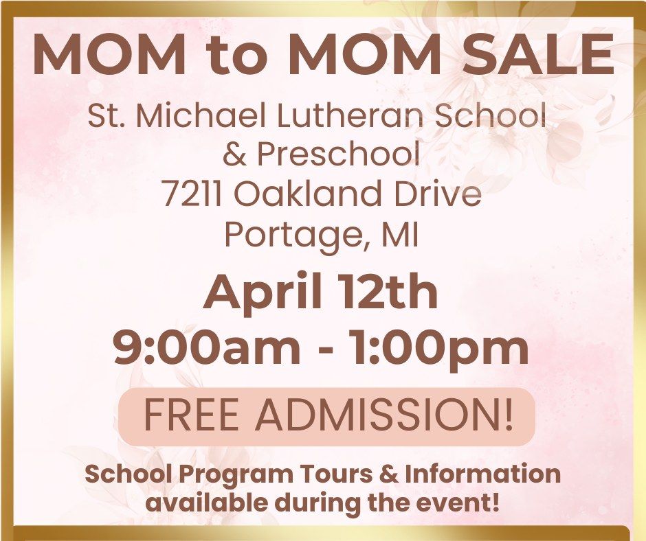 SMLS Mom to Mom Sale