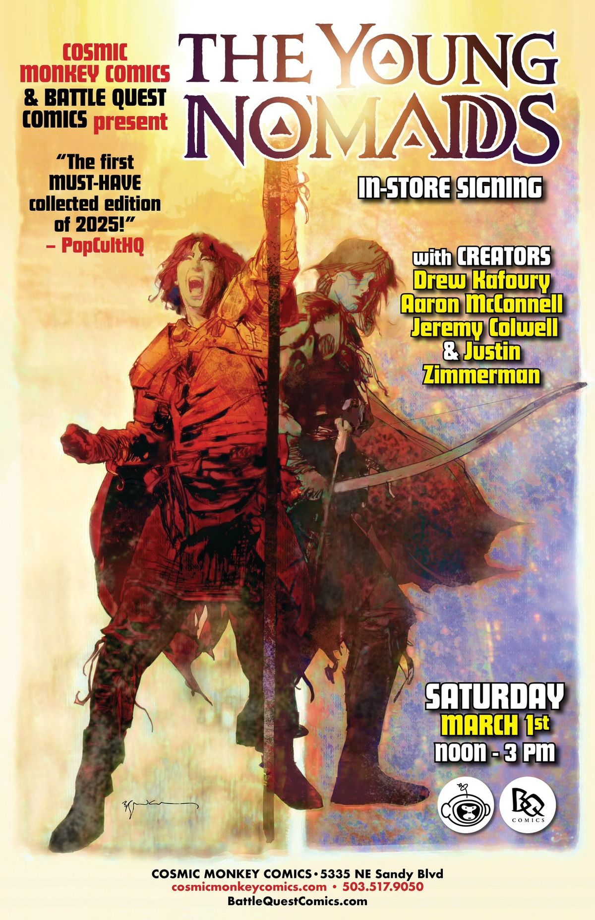 THE YOUNG NO'MADDS trade paperback signing with McConnell, Colwell, Kafoury & Zimmerman