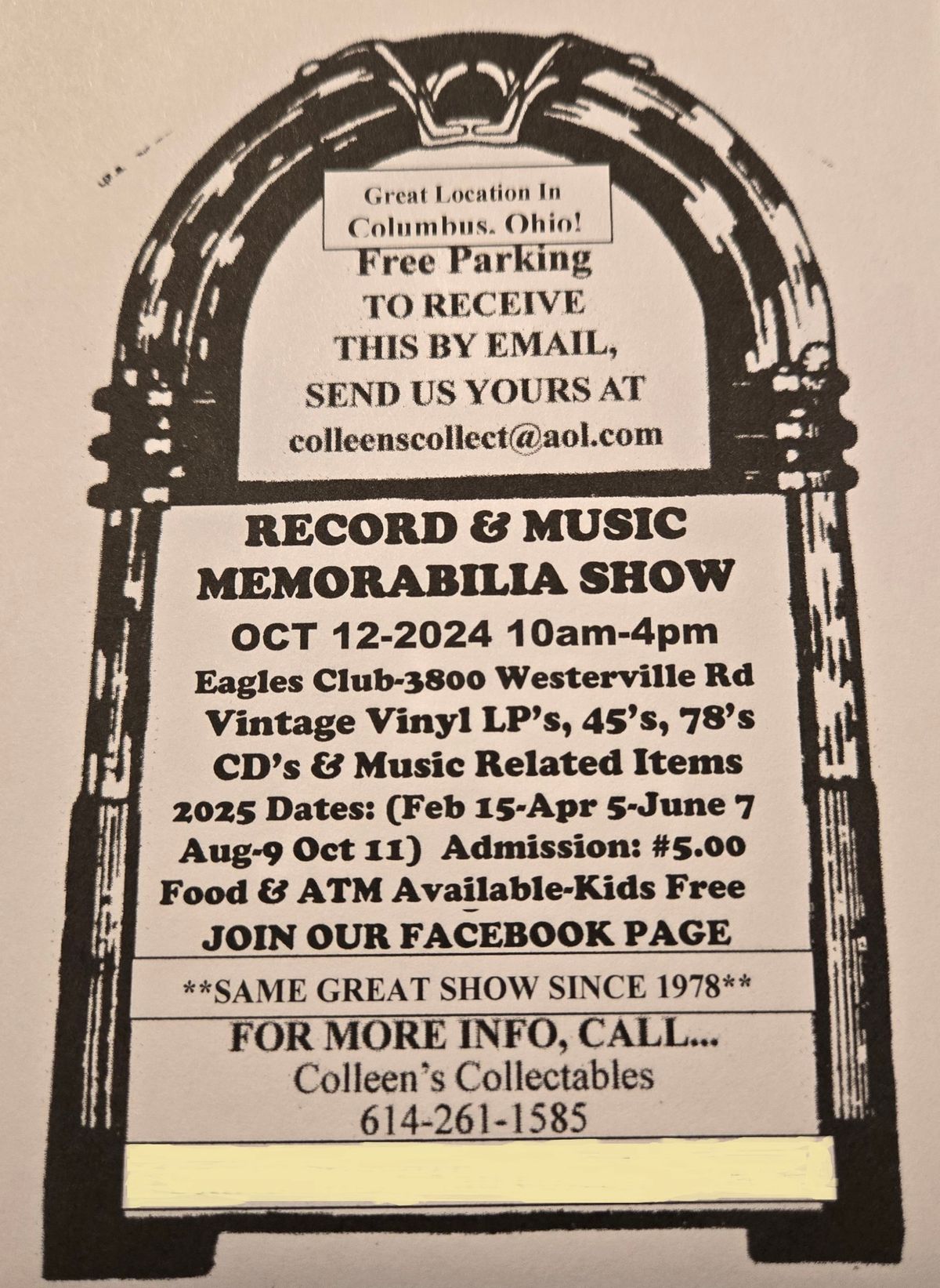 Columbus Ohio Record & Music Memorabilia Show