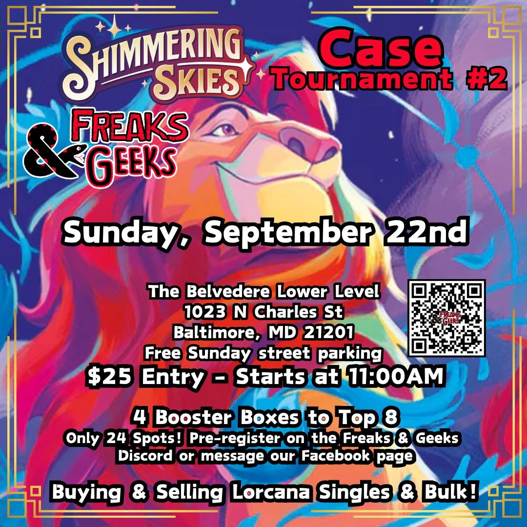 Shimmering Skies Case Tournament #2 at Freaks & Geeks - Disney Lorcana Event