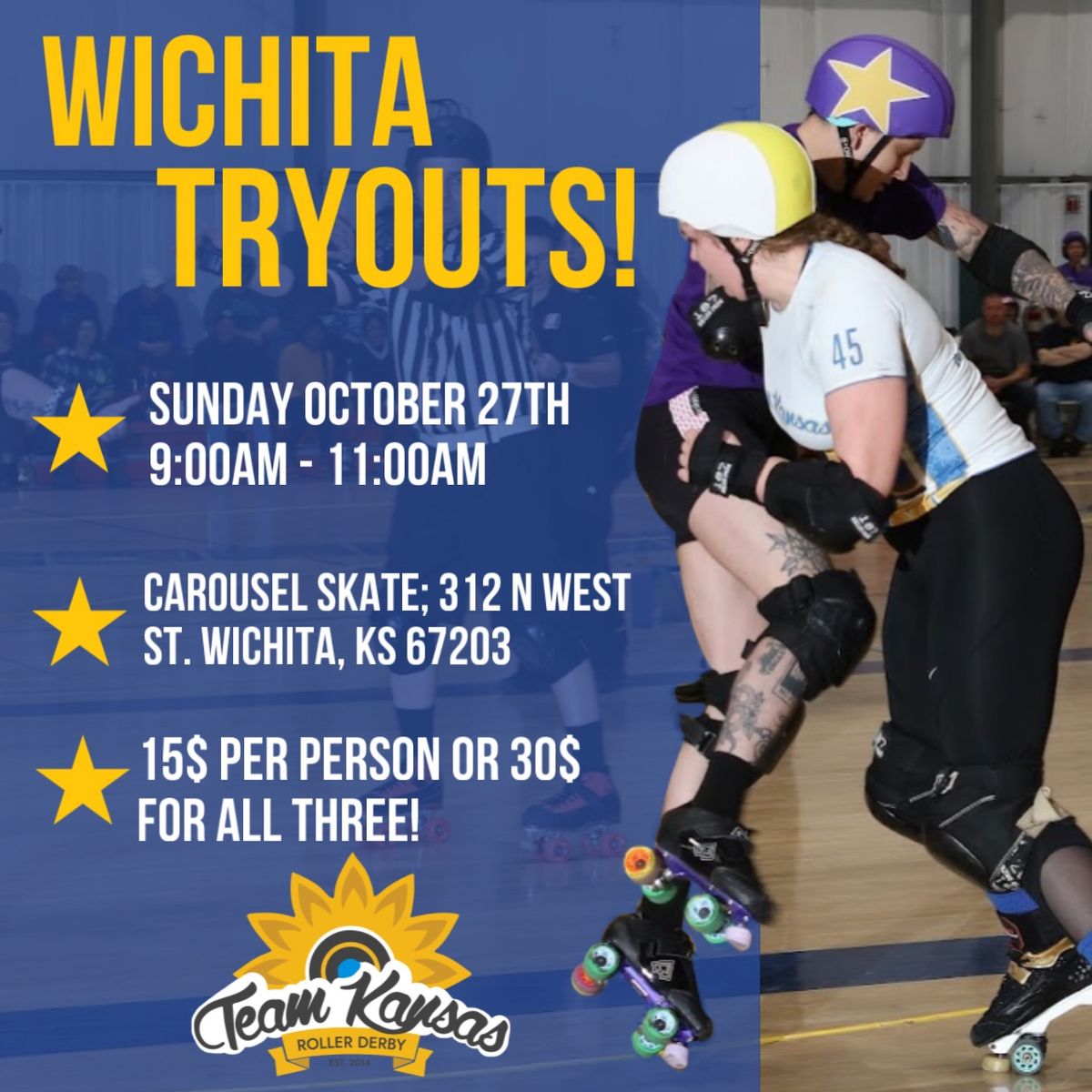 Team Kansas Roller Derby Tryout WICHITA