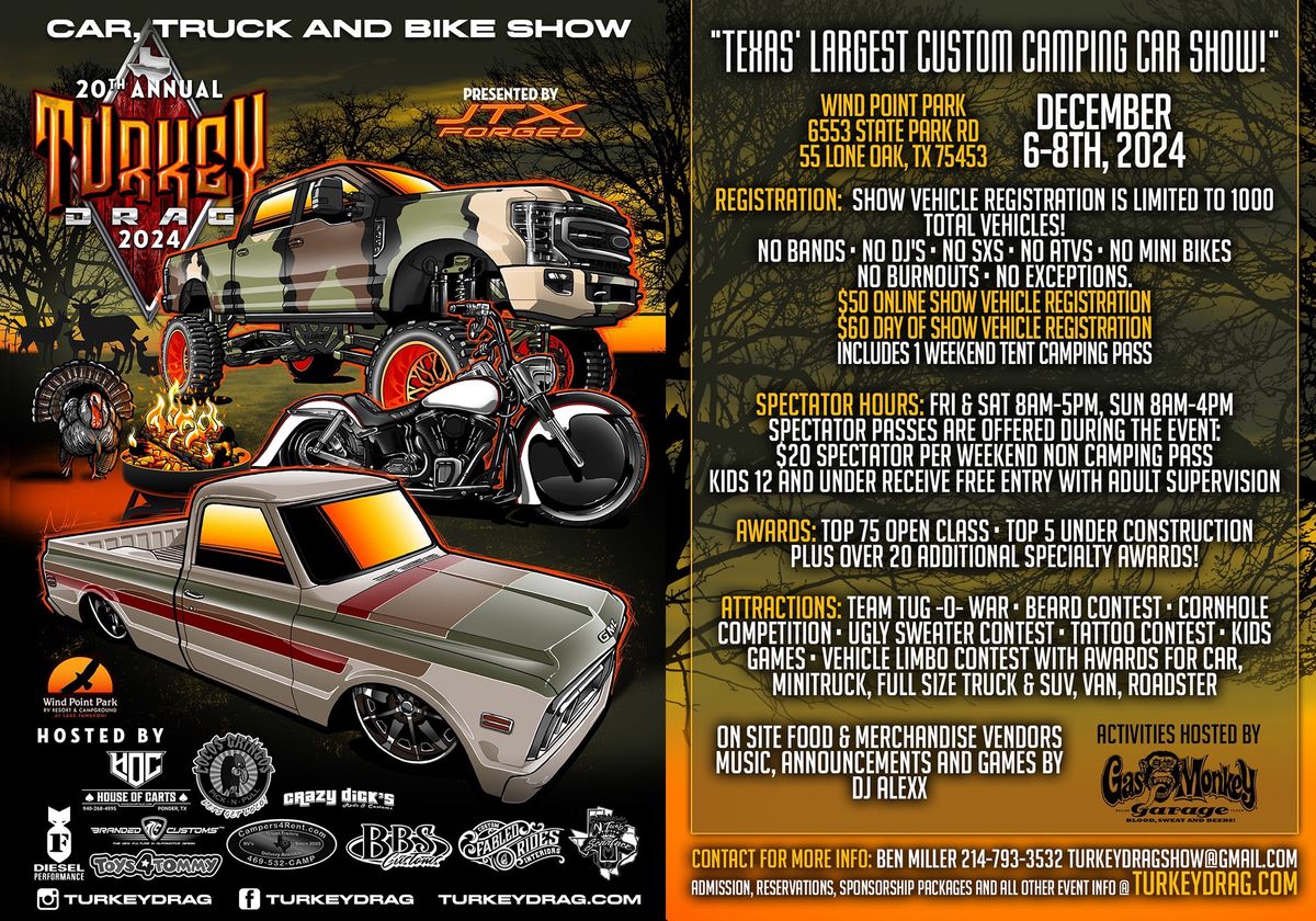 Turkey Drag 20th Annual Car, Truck and Bike show