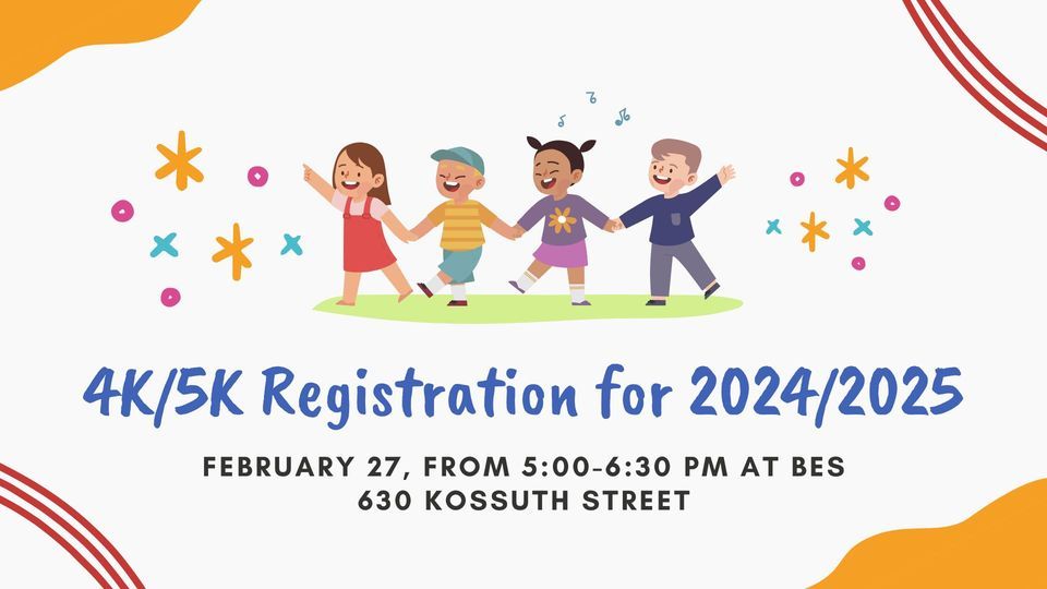 4K/5K Registration for 2024/2025 School Year, Brookwood Elementary