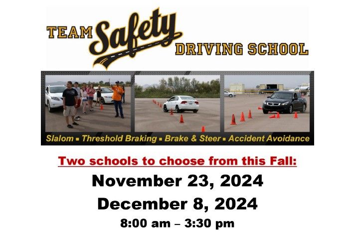 Advanced Teen Driving School. Two Classes Available: Nov 23 and Dec 8