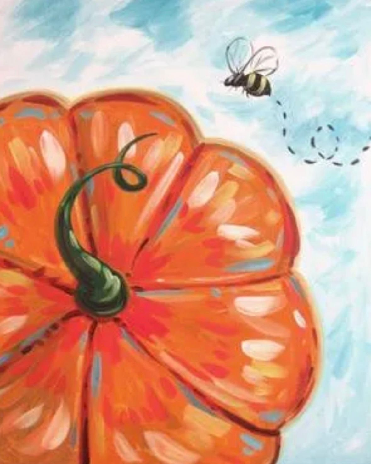 Paint Nite: Bee-utiful Pumpkin