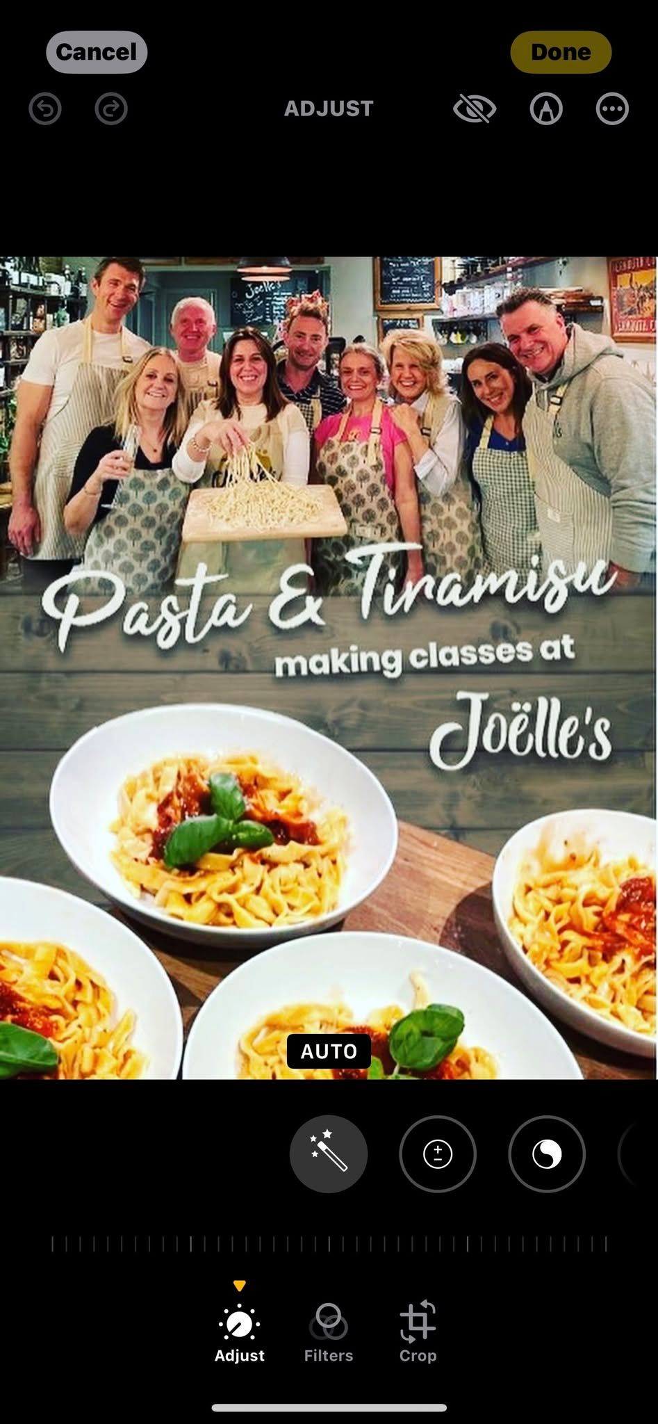 Pasta & Tiramisu making class