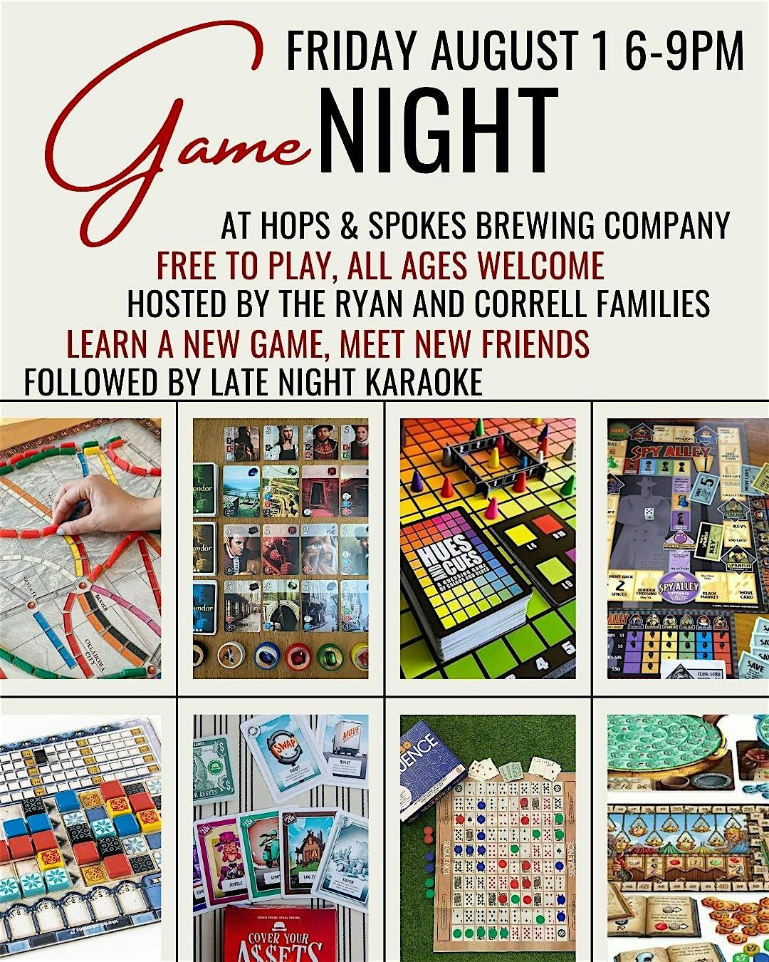 Game night at Hops & Spokes Brewing Company