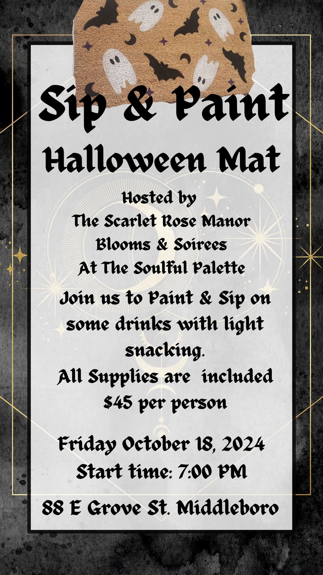 Sip & Paint Halloween Mats