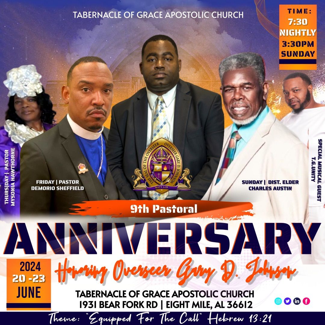 9th Year Pastoral Anniversary for Overseer Gary Johnson