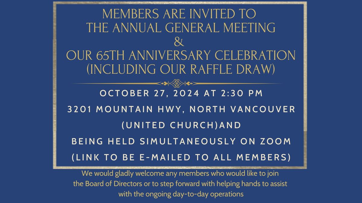 AGM & 65th Anniversary Celebration