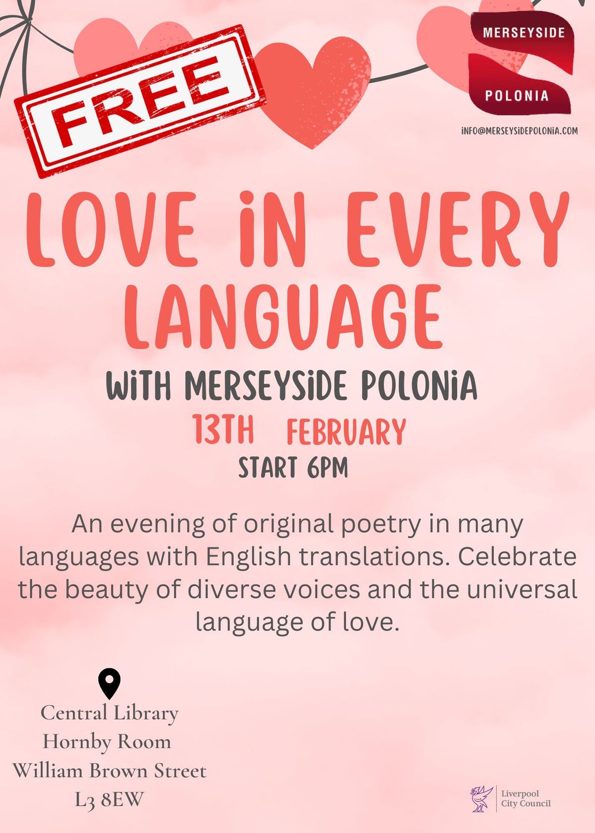 Love In Every Language-poetry event.