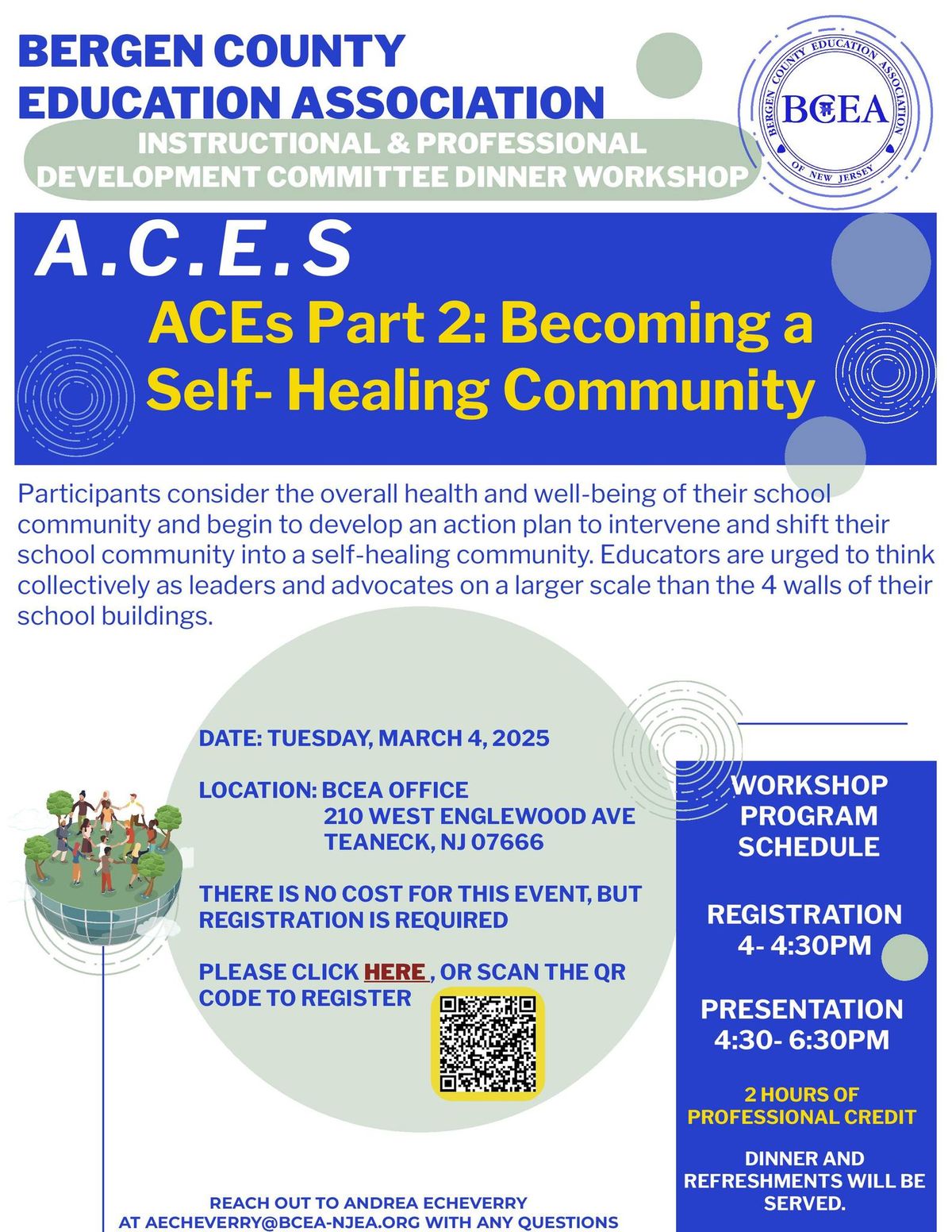 BCEA Professional Development Committee Offering: A.C.E.S Becoming a Self-Healing Community