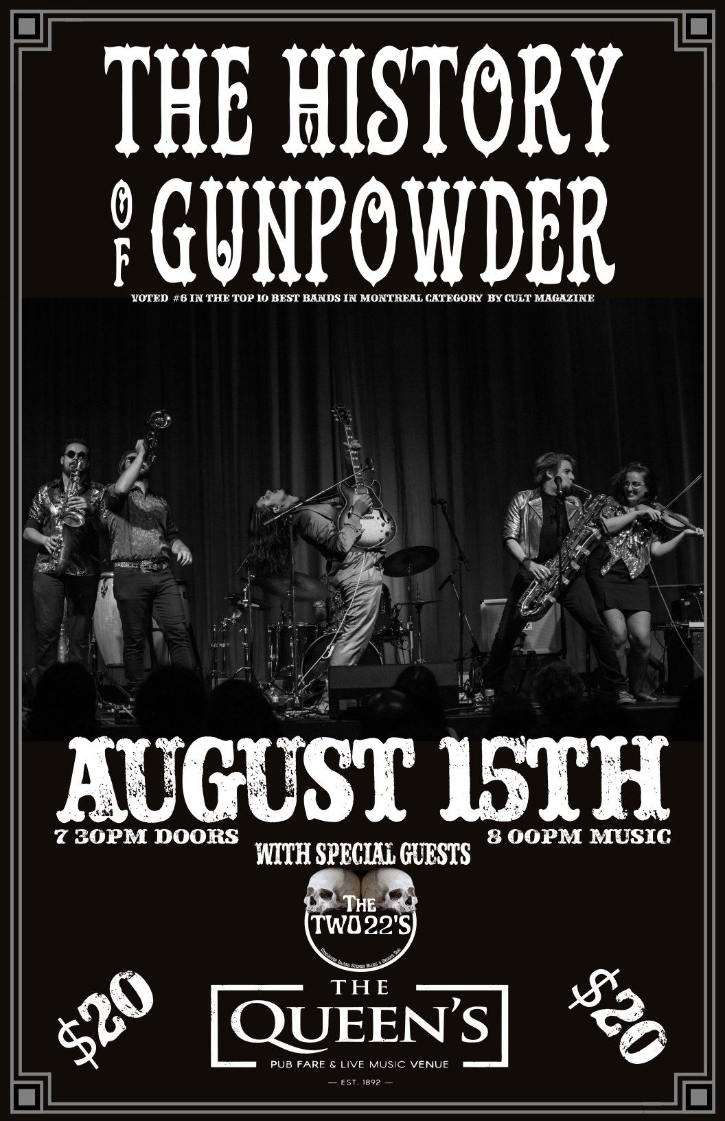 The History of Gunpowder Live at The Queens Hotel W\/The Two 22s