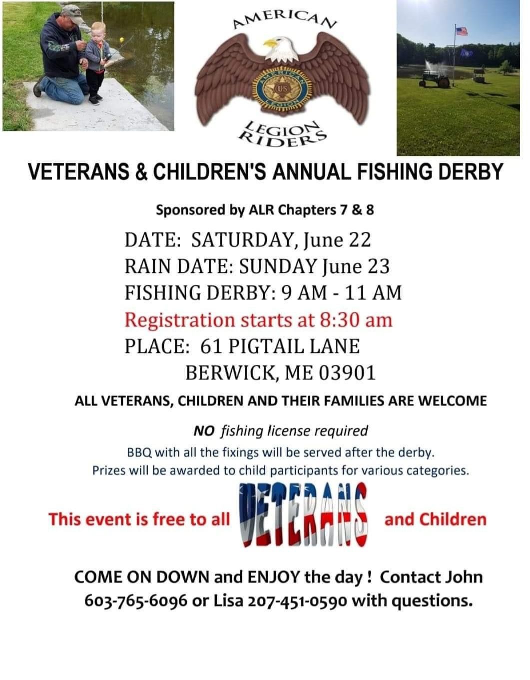 Veterans & Children\u2019s Annual Fishing Derby