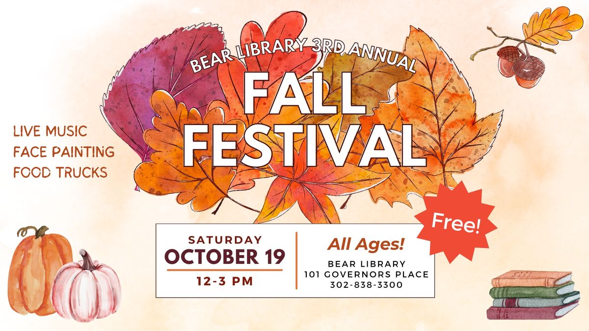 Bear Library's 3rd Annual Fall Festival 