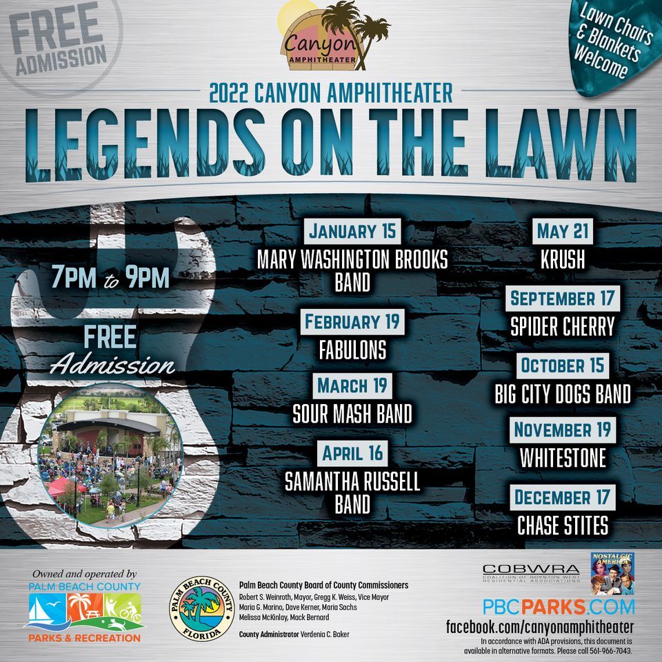 Legends on the Lawn, Canyon Amphitheater, Boynton Beach, 17 December 2022