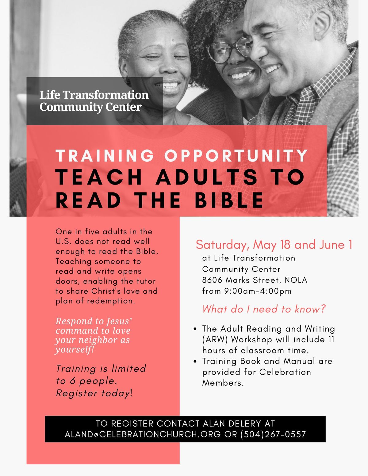 Teach Adults to Read the Bible: Training Opportunity 